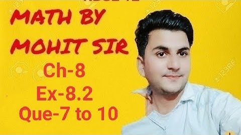 Rbse Class 12 Maths || Ex-8.2 || Que- 7 to 10 #rbseclass12 #mathsbymohit