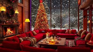 Relaxing Christmas Carols 🎄 Instrumental Piano &amp; Fireplace 🔥 Cozy Winter Ambience ❄️ Sleep Music