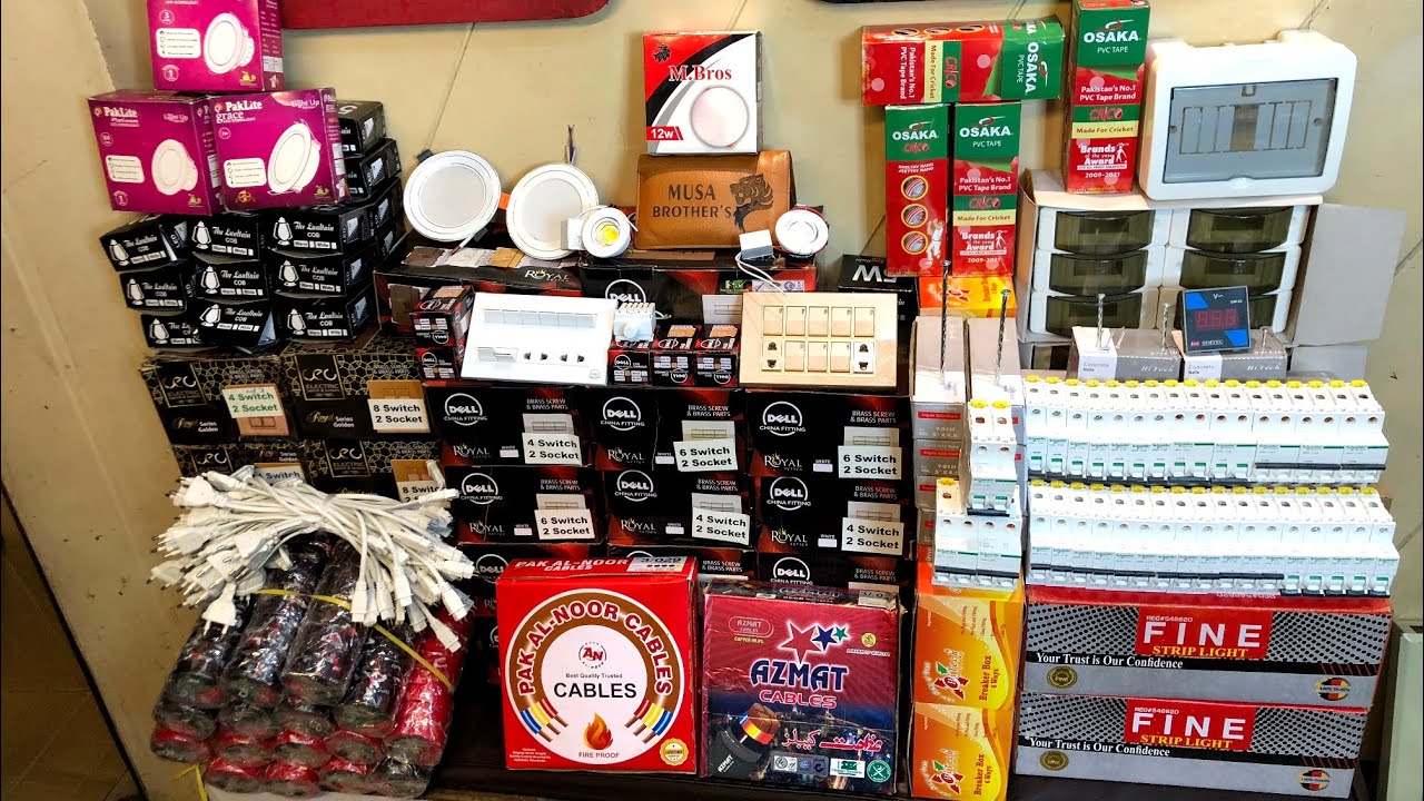 Hitech ,Schneider,Azmat Cables ,Rope Light ,Ceiling Lights ,Osaka ...