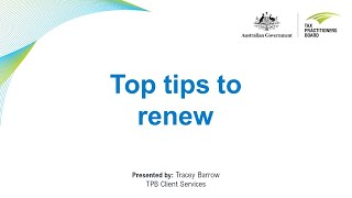 Top tips to renew