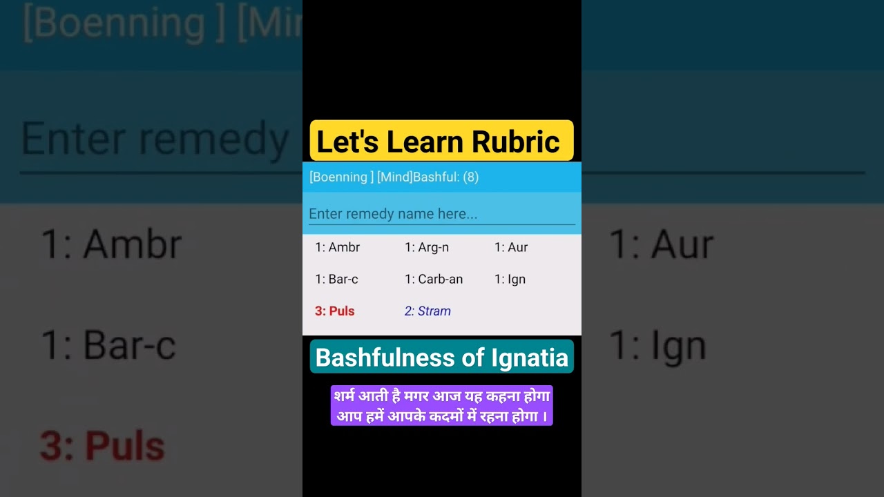 Learn with fun ||Let's Learn Rubric || Bashfulness of Ignatia 
