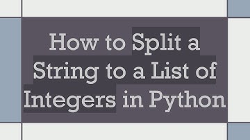 How to Split a String to a List of Integers in Python