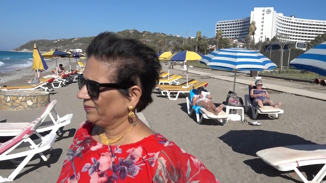 Aruna & Hari Sharma at Aegean Sea Beach Rhodes Palace Hotel, Rhodes, Greece, Oct 05, 2017