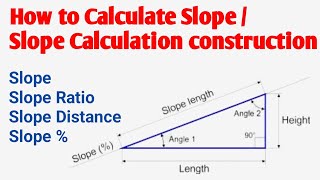 Slope Calculation| How to Calculate Slope In Construction Site | Slope Ratio, Distance, Percentage