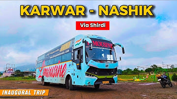Karwar to Nashik 🚌 Inaugural Bus Journey 🏁 | Scenic Route Across Western Ghats | Full Bus Journey