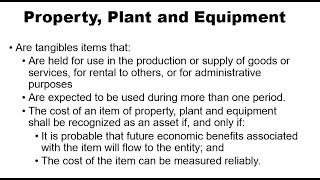 Accounting For Assets and Liabilities, and Property, Plant and Equipment Movement Schedule