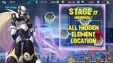 MegaMan X DiVE - Stage 11 (NORMAL) All Hidden Element Location