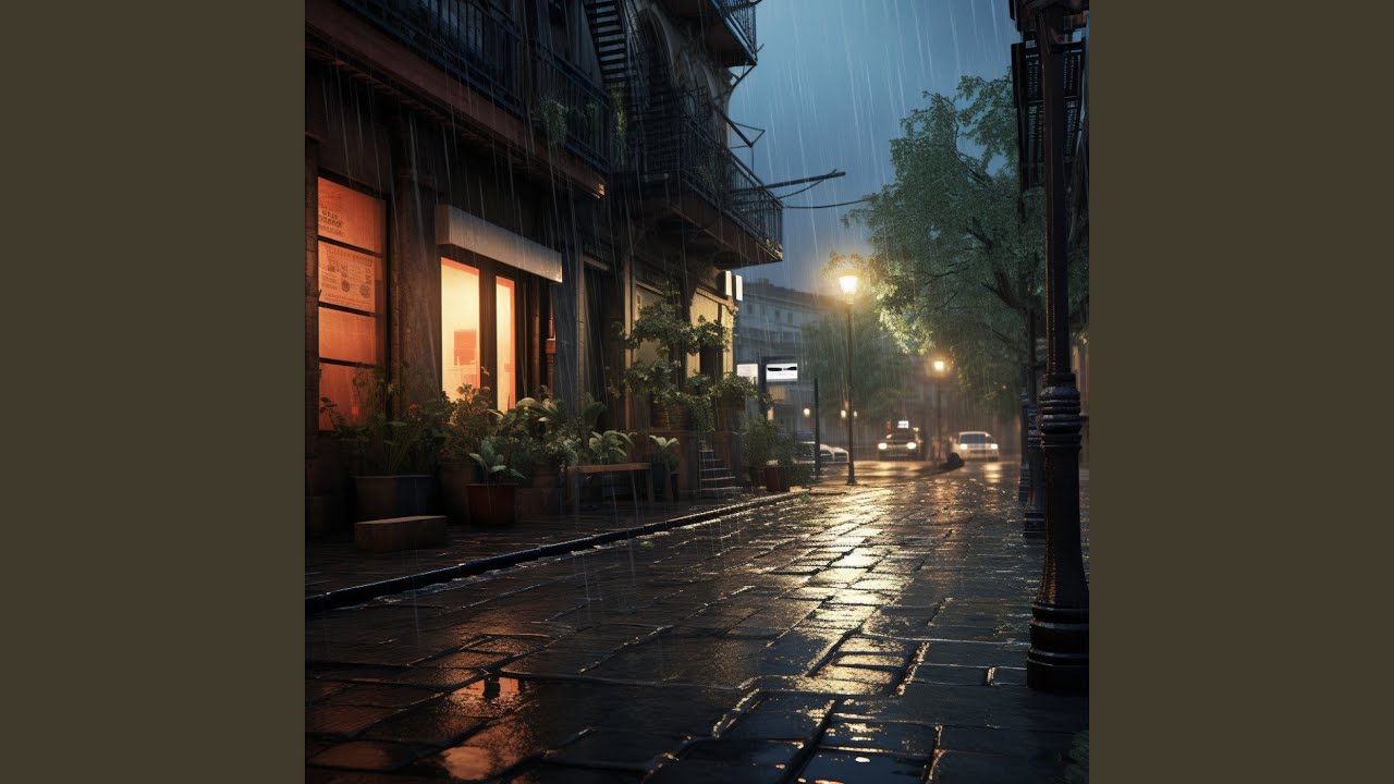 Rain's Serene Background for Learning