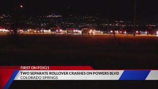 Two major crashes cause road closures on Powers