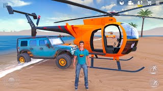 Flying Army Helicopter and 4x4 Offroad Defender Jeep in Frozen Area Simulator - Android Gameplay. screenshot 4