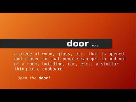 Open the door, English expression meaning