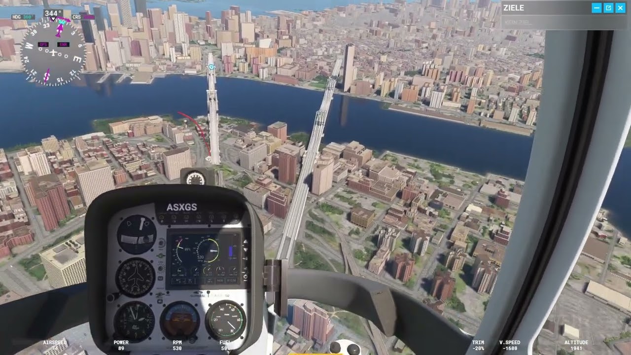 MS FS 2020 - 010 Kurzer Flug mit dem Hubschrauber über New York