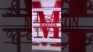 Split Letter Steel Monogram Sign