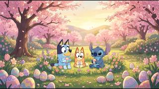 Easter Spring Garden with Stitch & Bluey 🌸 Chill Spring Lofi for Study & Work 🐣 Dreamy Garden Escape