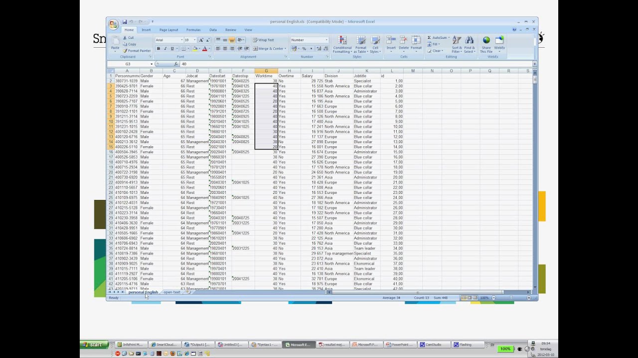 Statistics in a statisticas tool instead of a spreadsheet tool