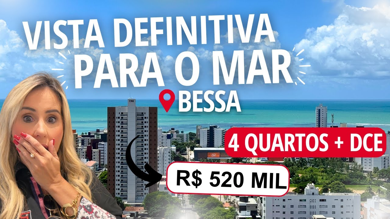 Vista DEFINITIVA para o mar do Bessa |  4 quartos + DCE  | R$ 520 MIL