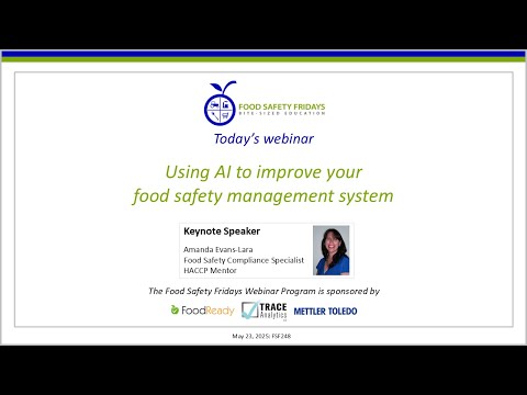 Using AI to improve your food safety management system