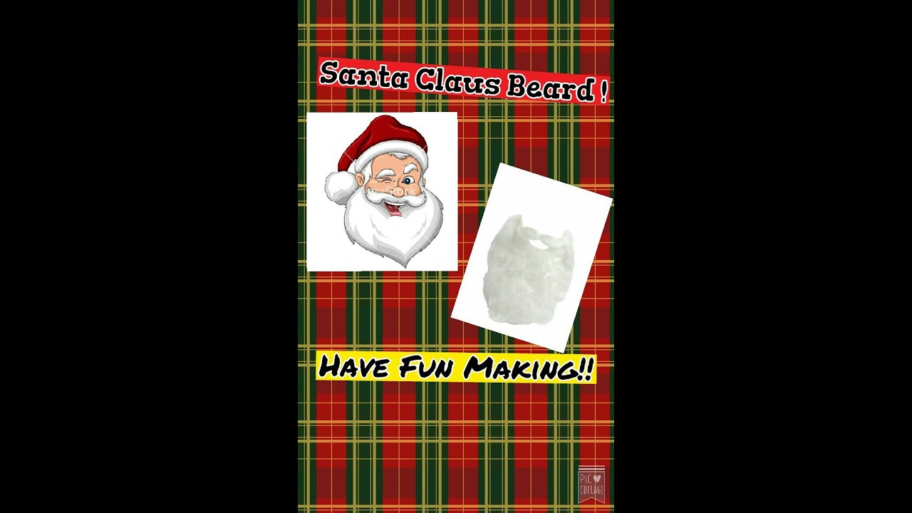 Make santa claus beard merry christmas! - YouTube