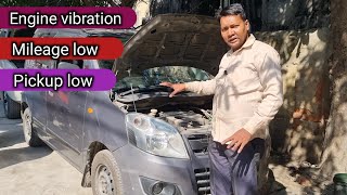 Engine vibration problem || mileage low & pickup low problem maruti suzuki wagonr