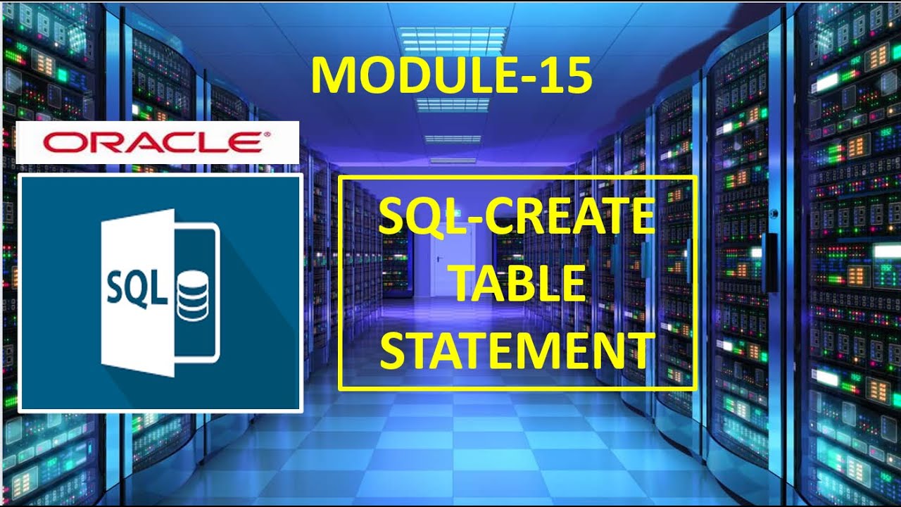 CREATE TABLE in Oracle SQL | SQL in Marathi | Oracle | SQL developer ...