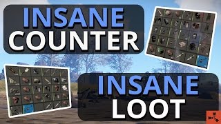 MY MOST INSANE COUNTER!! MAD LOOT!! Rust Dual Survival Gameplay