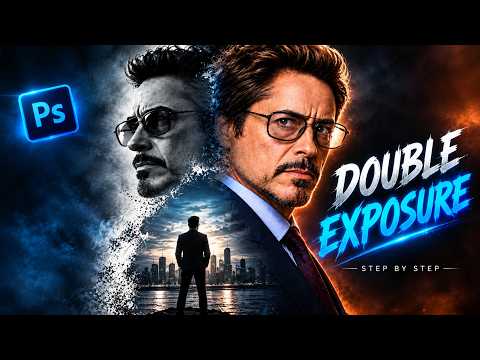 How to Create DOUBLE EXPOSURE Effect in Photoshop 🔥 #photoshop #viral #adobephotoshop