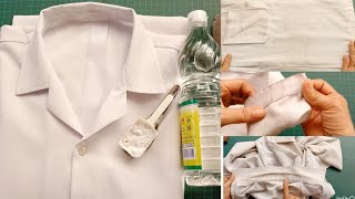 วิธีซักเสื้อขาว เสื้อนักเรียนเหมือนใหม่ ใสกระจ่าง#diy#sewing #pattern #ideas