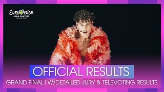 🇸🇪 Eurovision 2024: Top 26 l GRAND FINAL l OFFICIAL RESULTS l w/Detailed Jury & Televoting Results