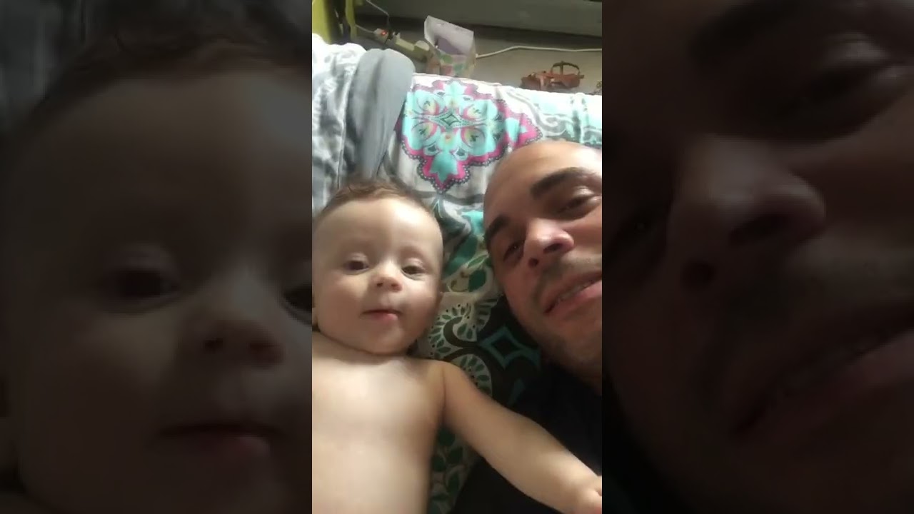 Baby saying DaDa for the first time.