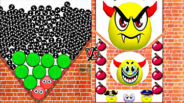 DRAW TO SMASH brain teaser games 🆚 HIDE BALL - save the dog & bee Gameplay Cute Gaming #hideball