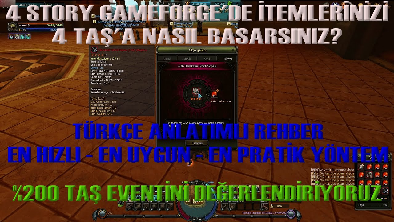 4 Story Gameforge'de %200 Taş Eventiyle Tüm Seti 4 Taş Atıyorum