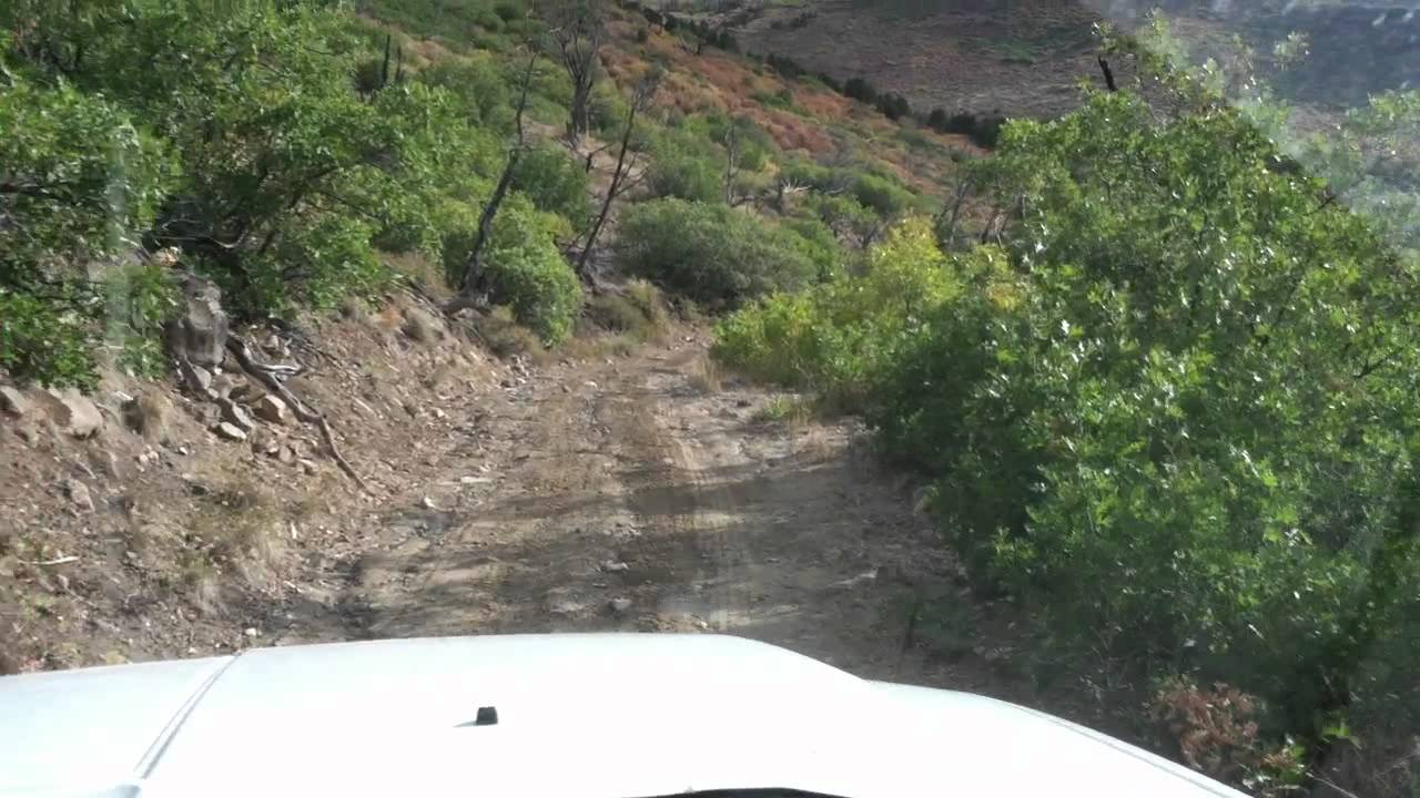 Parachute CO drive down hill from transmitter site.