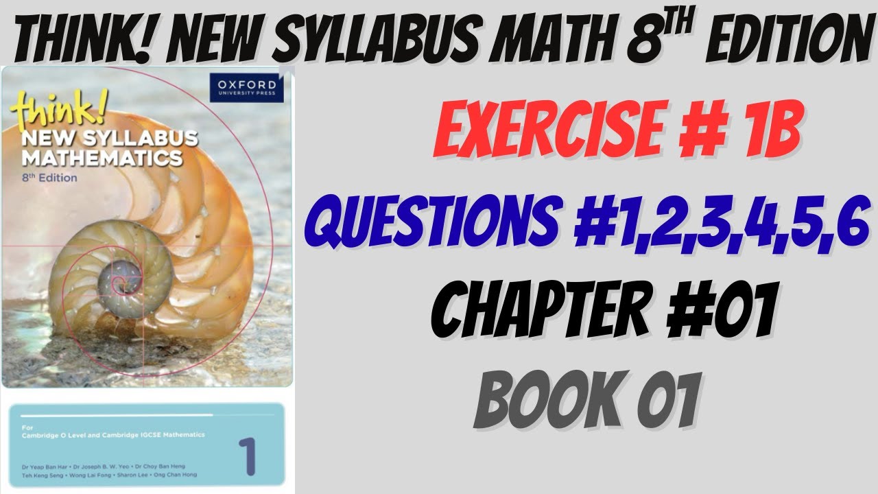 Square Roots & Cube Roots | Oxford Think! New Syllabus Mathematics 8th Edition | Ex 1B Q1-6