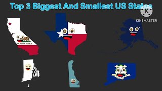 Top 3 Biggest And Smallest US States Geography (AUDIO BY @imleavingmyhandleblank)