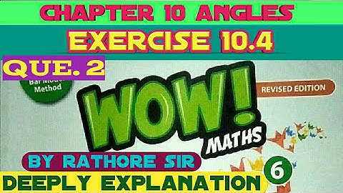 Class 6th exercise 10.4 que.2 wow maths solutions