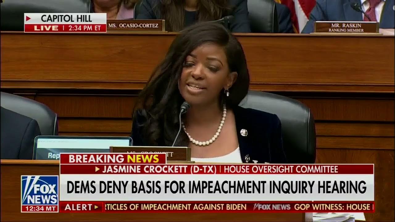 Jasmine Crockett With The Moment Of The Biden Impeachment Hearing YouTube