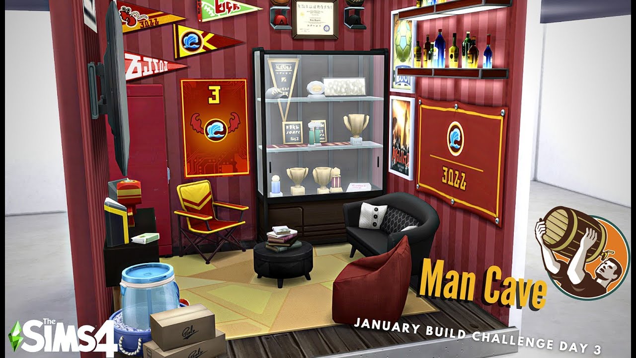 Man Cave Sims 4 || HeraldSims Build Challenge || No CC - YouTube