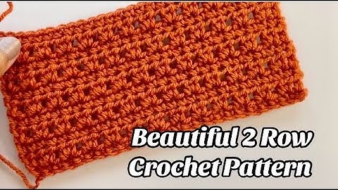 SIMPLE AND EASY 2 ROW CROCHET PATTERN Easy Step by step Tutorial for Blankets & More US Terms