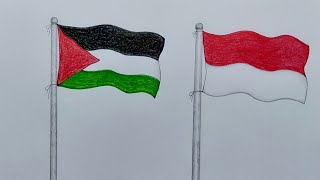 Download Lagu Cara menggambar bendera Palestina dan Indonesia MP3