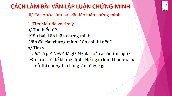 Cách làm văn nghị luận chứng minh lớp 7 năm 2024