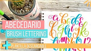 Tutoríal abecedario Brush Lettering   Plantilla descargable 🥰✨💕✍🏼