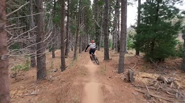 Majura Pines Mountain Biking (Mama Bear jumps) drone follow cam
