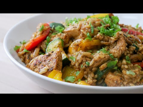 chicken-gyros-stir-fry-with-rice-&-vegetables-(recipe)-[eng-subs]