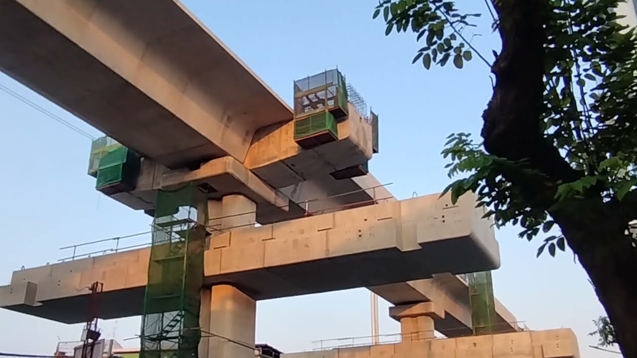 ขยายคานขวางชั้นจำหน่ายตั๋วโดยสารและชั้นชานชาลาของสถานีบางปะแก้ว (ล่าสุด) 12/2/69 