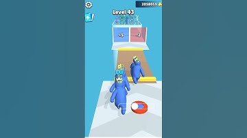 Level.43 | Merge Run Blue Rainbow #shorts