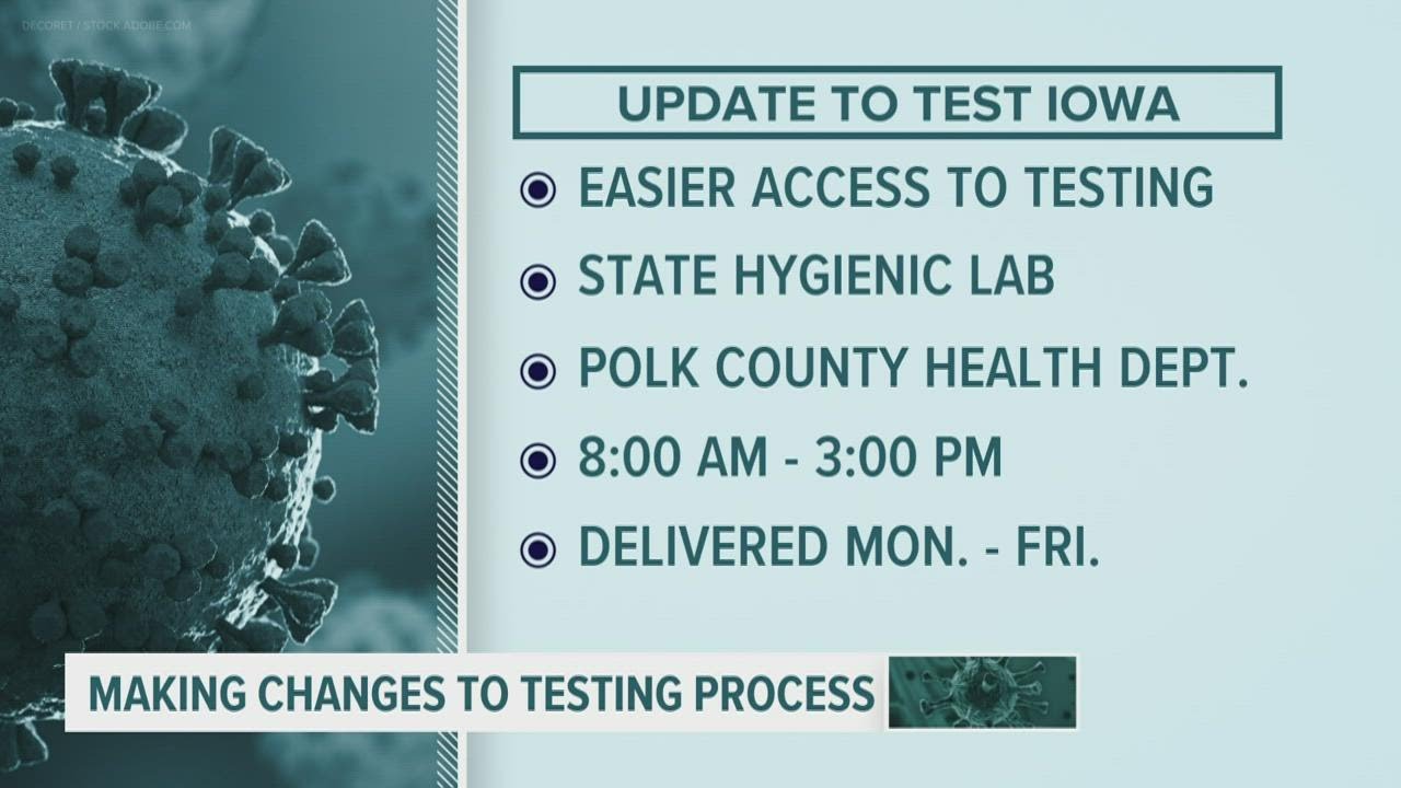 State public health making changes to COVID-19 testing to give Iowans easier access