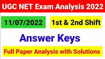 NTA UGC NET Paper Analysis held on 11 July 2022 | 11 July ugc net paper analysis 2022 | UGC NET 2022