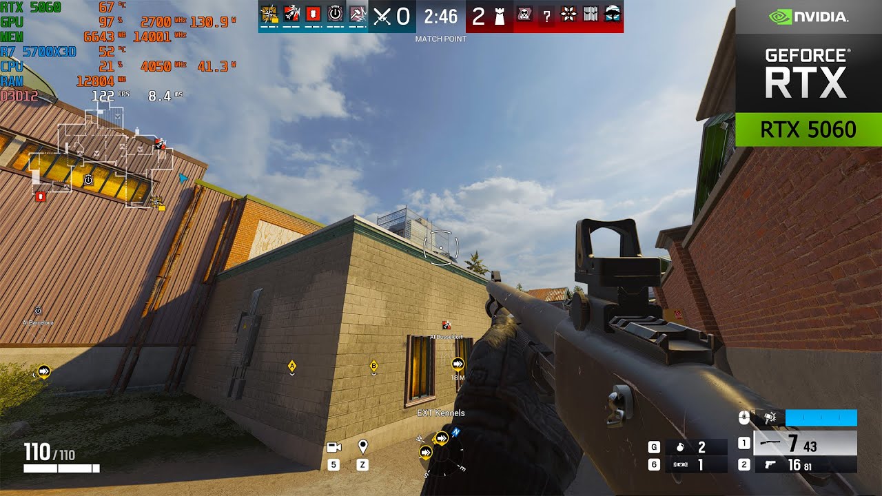 Rainbow Six Siege RTX 5060 8GB + R7 5700X3D | 4K / 1440p / 1080p FPS Benchmark