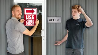 Putting “Please Use Other Door” Sign on Buildings with One Door