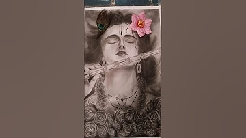 Finally completed shri Krishna drawing #shortsfeed #ytshorts #art #krishna